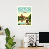 Vintage Dayton Ohio Poster (Heimbüro)