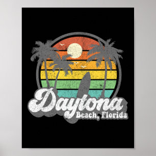 Vintage Daytona Beach Florida Surfen Retro 70er Ja Poster