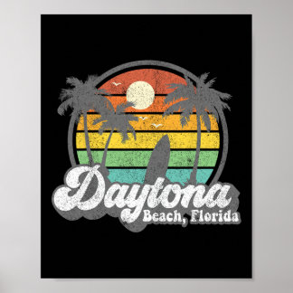 Vintage Daytona Beach Florida Surfen Retro 70er Ja Poster