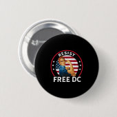 Vintage DC Protest Flag USA für Frauen Button (Vorne & Hinten)