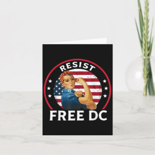 Vintage DC Protest Flag USA für Frauen Karte
