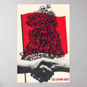 Vintage DDR Propagandaplakat Sozialistische Einhei Poster