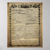 Vintage Declaration of Independence Print Poster (Vorne)
