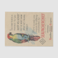 Vintage Decoupage Ephemera Parrot Katalog