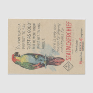 Vintage Decoupage Ephemera Parrot Katalog Seidenpapier