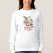 Vintage Deer Christmas Sweatshirt (Vorderseite)