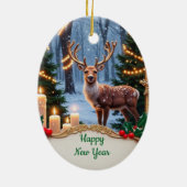 Vintage Deer Holiday Ornament (Hinten)