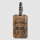 Vintage Deerwood Bootshaus Gepäckanhänger (Vorderseite Vertikal)