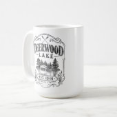 Vintage Deerwood Bootshaus Kaffeetasse (Vorderseite Links)