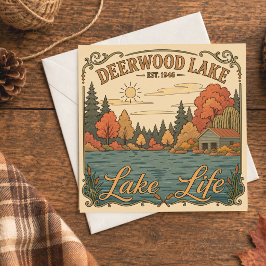 Vintage Deerwood Lake Leben Rustikal