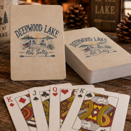 Vintage Deerwood Lake Nicht Salzig Spielkarten