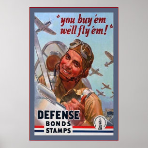 Vintage Defense Bonds~Vintage World War 2 Poster