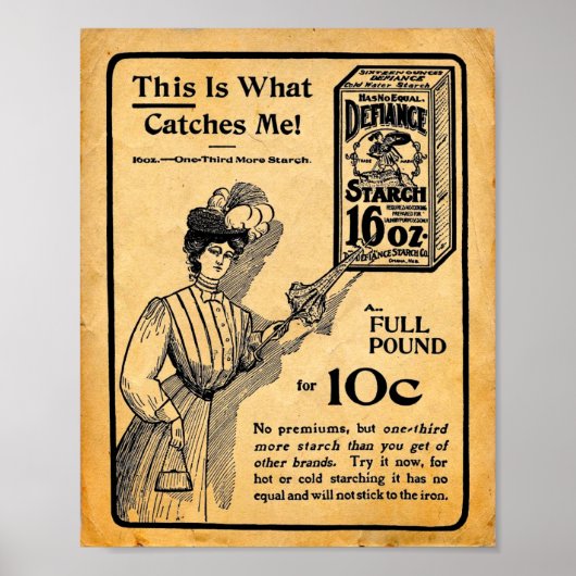 Vintage Defiance-Wäscheständer Poster (Vorne)