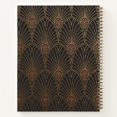 Vintage Deko-Tapete der 1930er Jahre Personalisier Notizblock (Rückseite)