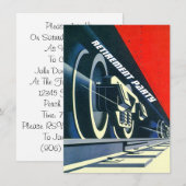 Vintage Deko Zugsicherung Einladung zur Einladung (Vorne/Hinten)