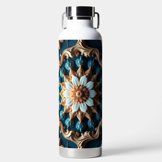 Vintage-Dekor-Design Trinkflasche (Vorderseite)