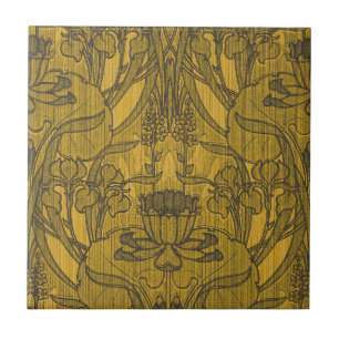 Vintage-Dekor im Jugendstil mit floralem Muster Fliese