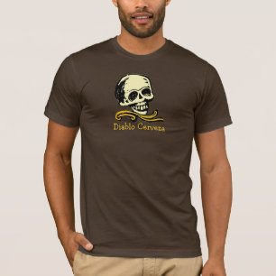 Vintage-Dekor-Schädel T-Shirt