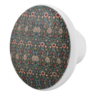Vintage Dekoration Art Floral Muster Blau Pink Keramikknauf