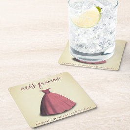 Vintage Dekoration der Quinceañera Mis Quitce Rechteckiger Pappuntersetzer