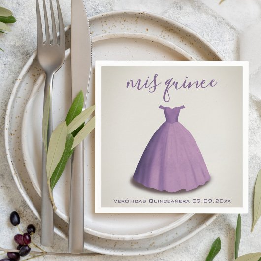 Vintage Dekoration der Quinceañera Mis Quitce Serviette