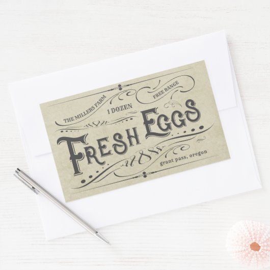 Vintage Dekoration Frischeier Karton Aufkleber (Umschlag)