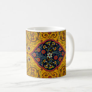 Vintage Dekoration Persischer Blumenkunst Kaffeetasse