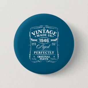 Vintage-Dekoration zum 80. Geburtstag Männer Lusti Button