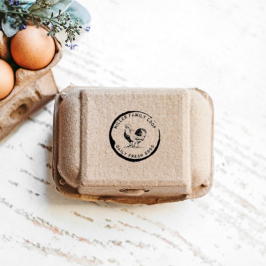 Vintage Dekorationsbauernhof Eierkarton Briefmarke Gummistempel