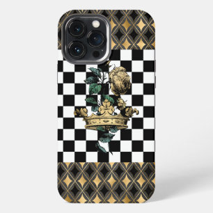 Vintage-Dekorationskrone & Rose  iPhone 13 Pro Max Hülle