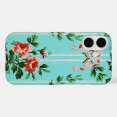 Vintage dekorative Blume, Retro-Muster Case-Mate iPhone Hülle (Rückseite (Horizontal))