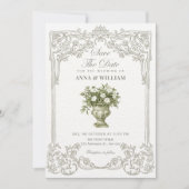 Vintage dekorative französische Toile  Save The Date (Vorderseite)