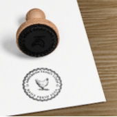 Vintage dekorative handgezeichnet Hühnereierkarton Gummistempel