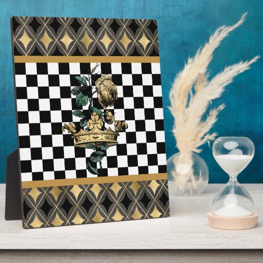 Vintage Dekorative Kronen und Rose Fotoplatte (Seite)