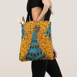 Vintage Dekorative Kunststil Pfauen und Baum Tasche