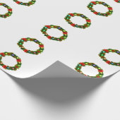 Vintage-Dekorativer-Weihnachts-Kranz Geschenkpapier (Ecke)