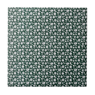 Vintage-Dekoratives Dichtes Blumenmuster Fliese