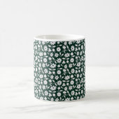 Vintage-Dekoratives dichtes Blumenmuster Kaffeetasse (Mittel)