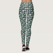 Vintage-Dekoratives dichtes Blumenmuster Leggings (Rückseite)