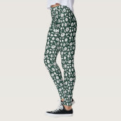 Vintage-Dekoratives dichtes Blumenmuster Leggings (Links)