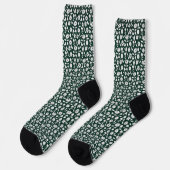 Vintage-Dekoratives dichtes Blumenmuster Socken (Linkes Detail)