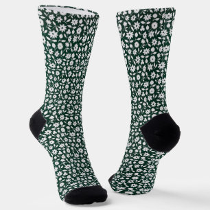 Vintage-Dekoratives dichtes Blumenmuster Socken