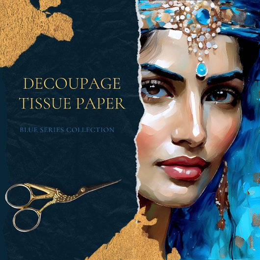 Vintage Dekoupage der Frauen im Nahen Osten Seidenpapier