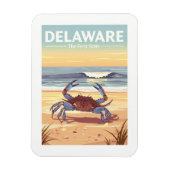 Vintage Delaware Magnet (Vertikal)
