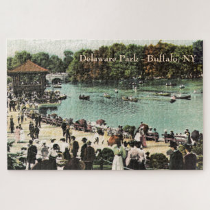 Vintage Delaware Park Buffalo NY großes Puzzle