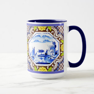 VINTAGE DELFT-KACHEL TASSE