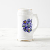 Vintage Delftware/Delft blaue Art Holland Stein Bierglas (VorderseiteRechts)