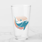 Vintage Delphin Glas (Vorderseite)