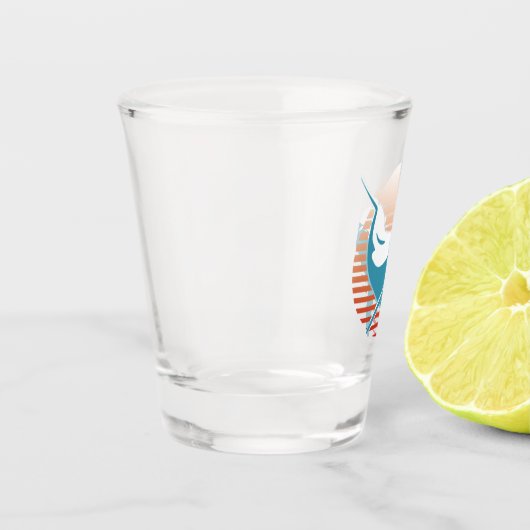 Vintage Delphin Schnapsglas (Links)