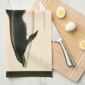 Vintage Delphine, Meerestiere und Säugetiere Geschirrtuch (Viertel Falte)